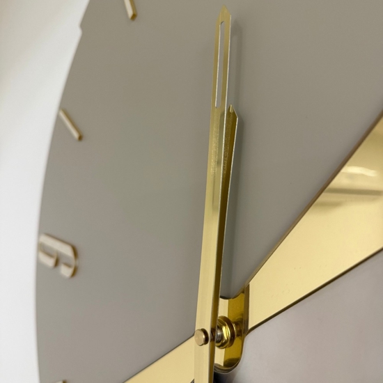 Orologio da parete 80 cm oro moderno legno resina effetto marmo marrone